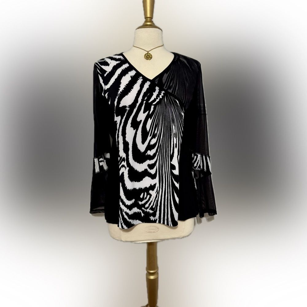 Picadilly Fashions black & white top! - Picture 2 of 14